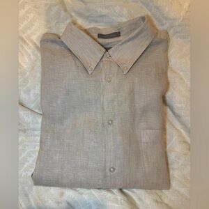 Daniel cremieux signature collection 100% linen sand colored long sleeve xxl